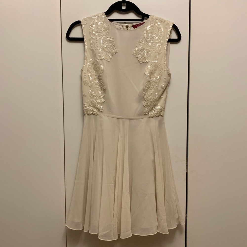 Ted Baker Ivory Beaded Dress
